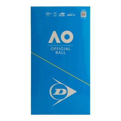 Dunlop Tennis Balls Australian Open Can 2x4 Bi-Pack